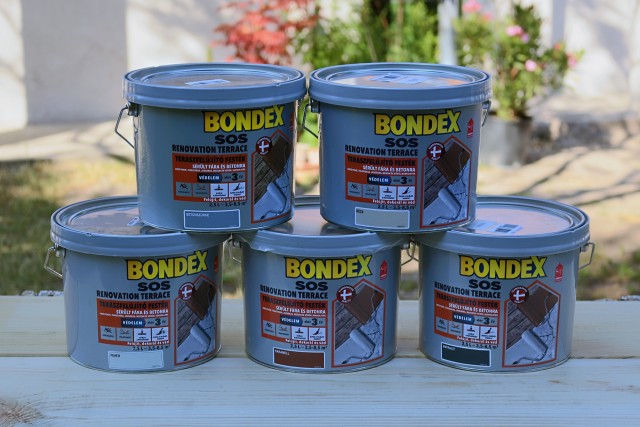 Teraszfelújítás Bondex SOS renovation festékkel / Kicsiház